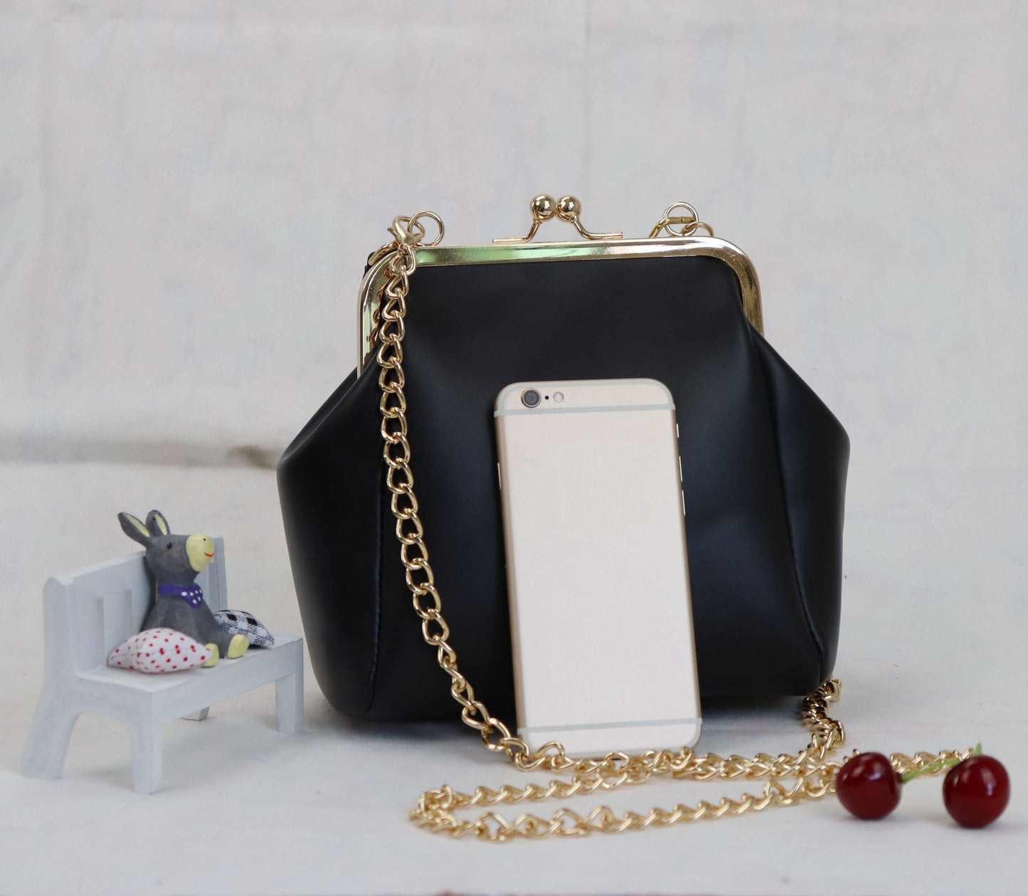 Bolso mensajero portátil de moda con clip retro