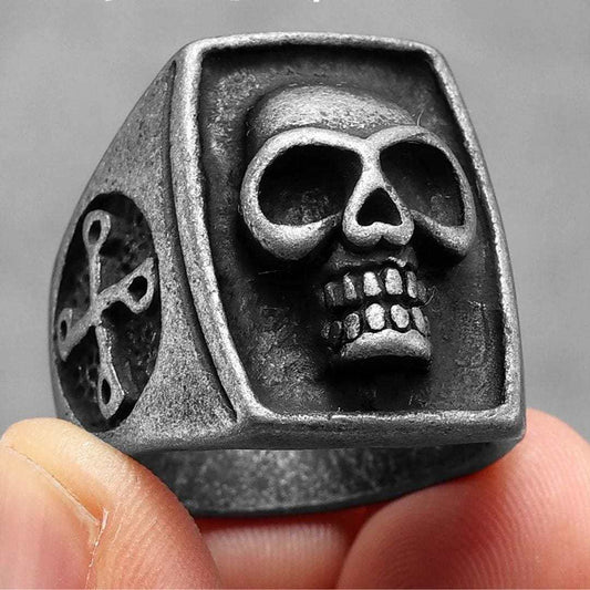 Bague rétro personnalisée en acier inoxydable