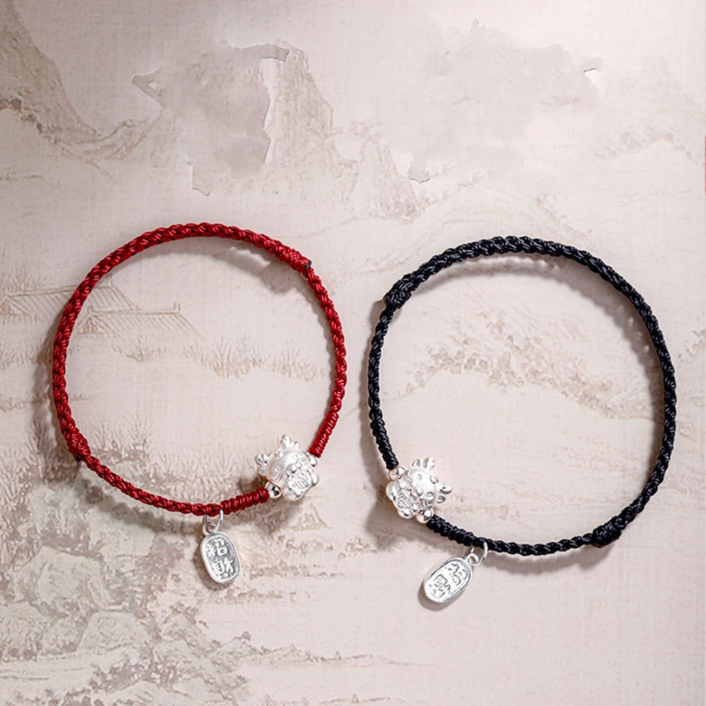 Bracelet en corde rouge de l'année primordiale Zuyin 999