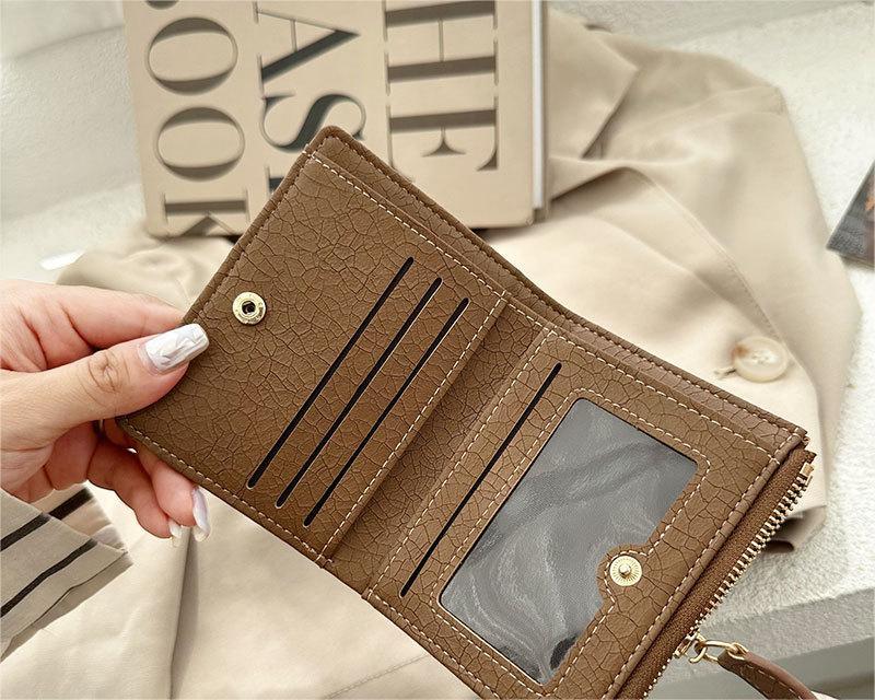 Cartera plegable retro de estilo coreano para mujer