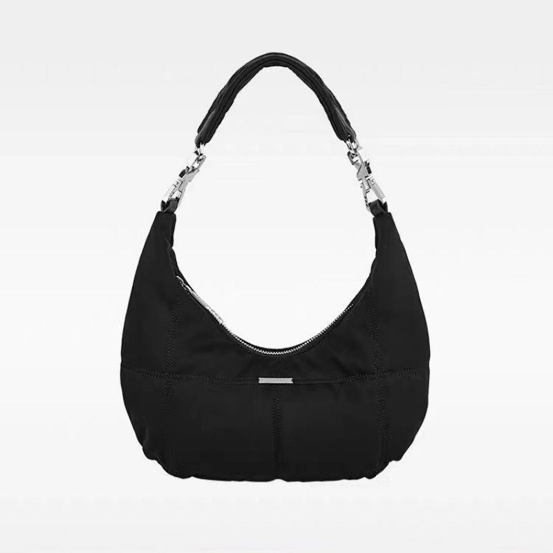 Bolso Baguette para axilas de moda informal con diseño de interés especial y nubes oscuras soleadas Retro negro de terciopelo de invierno