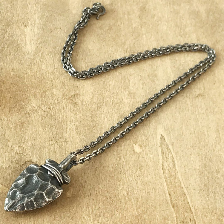 Retro 925 Silver Antique Finish Personality Boat Anchor Head Pendant