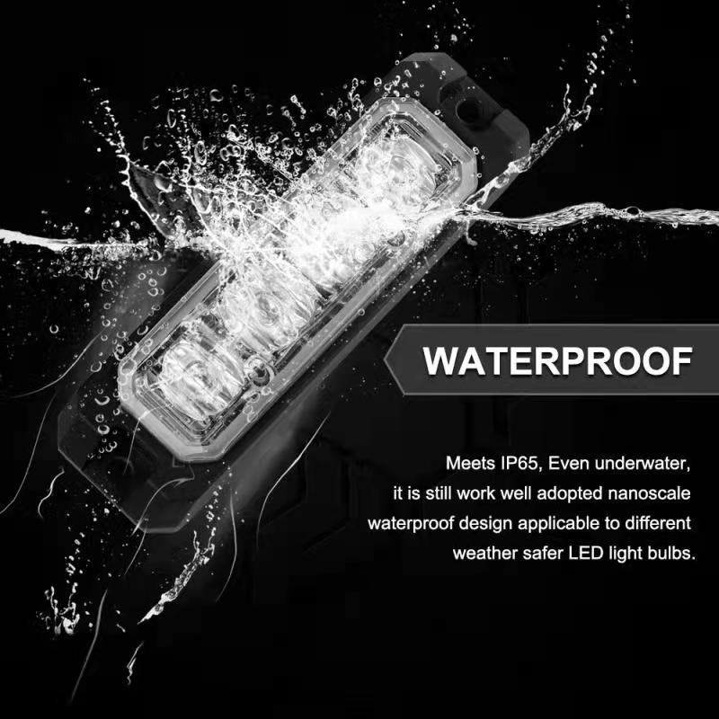 Luz de advertencia de alta potencia estroboscópica lateral del camión con función de sincronización de 5 cables