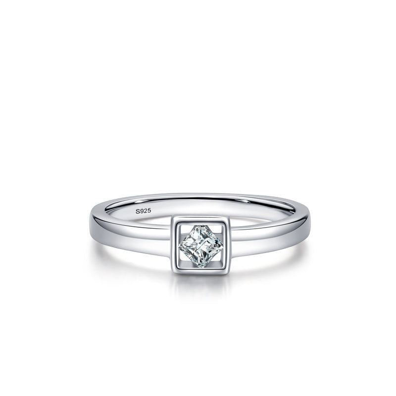 Bague de luxe légère en argent sterling S925, Design minoritaire, pour femmes