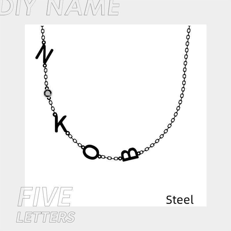 Stainless Steel 26 Alphabet Name Necklace