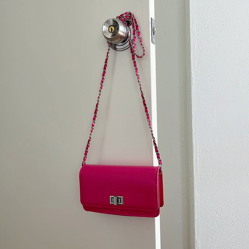 Bolso cuadrado pequeño con cadena de moda simple