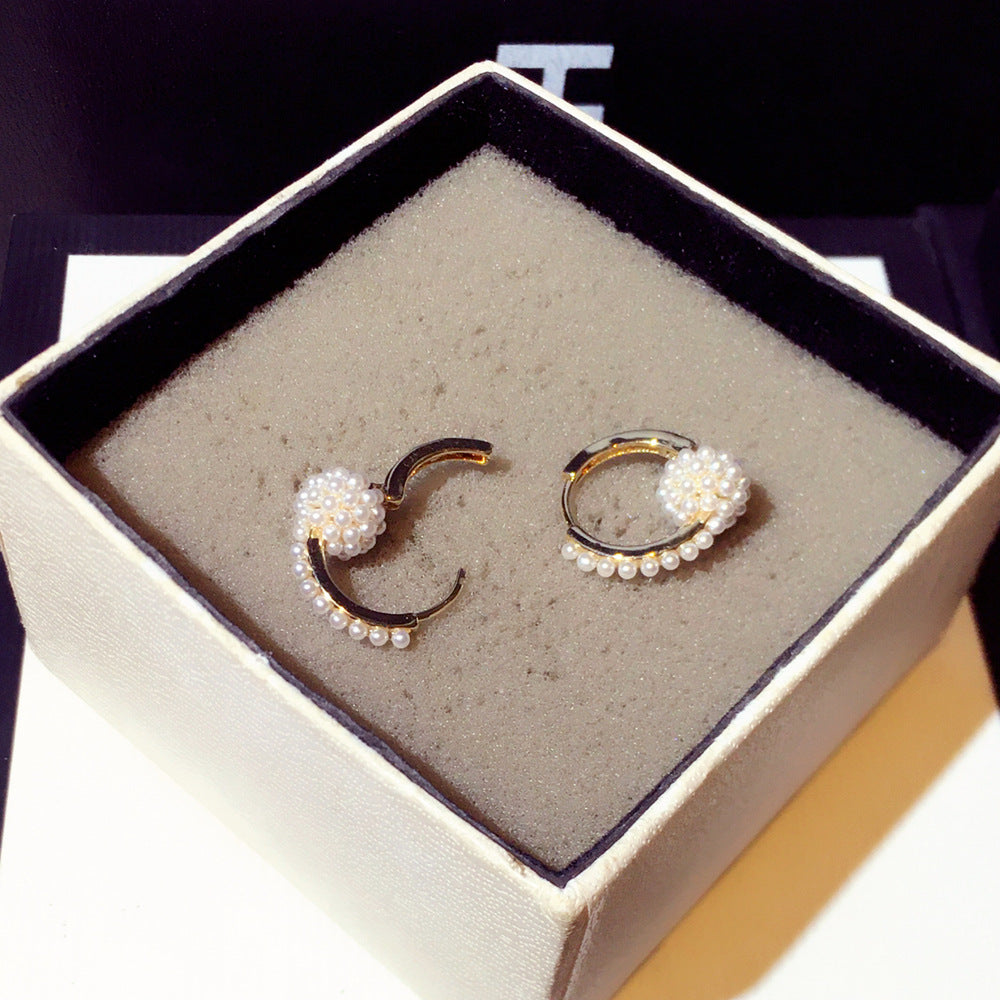 Boucles d'oreilles en perles artificielles pour femmes, tendance à la mode