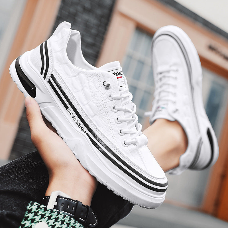 Baskets d'extérieur pour jeunes, chaussures basses décontractées à enfiler, chaussures blanches en toile