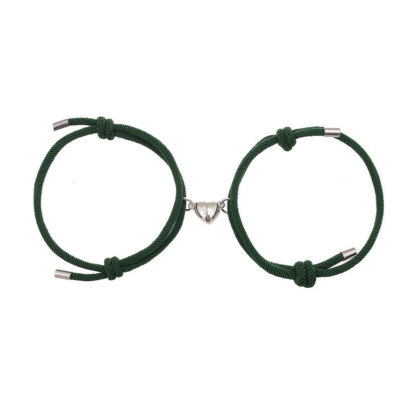 Bracelet de couple d'aspiration d'aimant d'amour en alliage