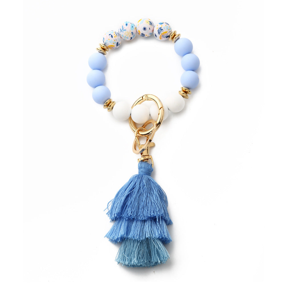 Bohemian Style Tassel Pattern Silica Gel Bracelet