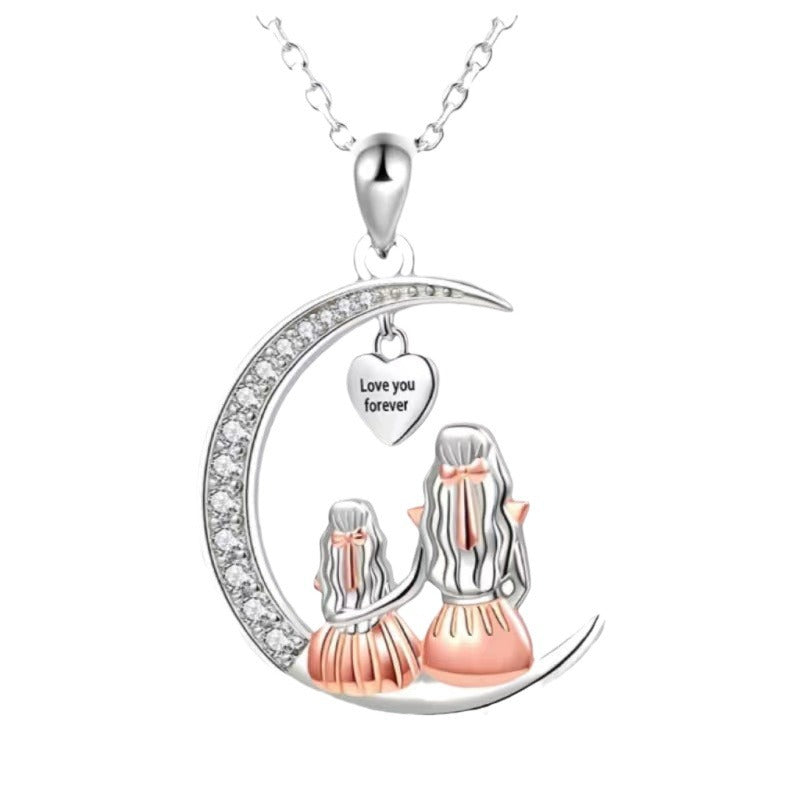 Collier pendentif élégant croissant simple