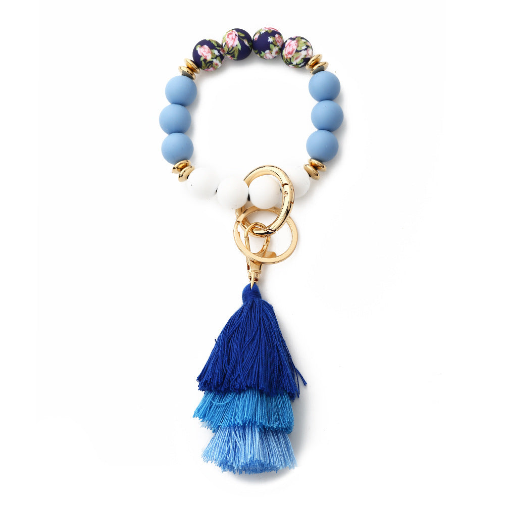 Bohemian Style Tassel Pattern Silica Gel Bracelet