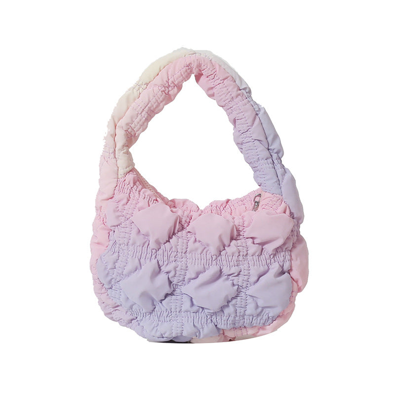 Bolsa nube de gran capacidad, bandolera de hombro femenina de color degradado