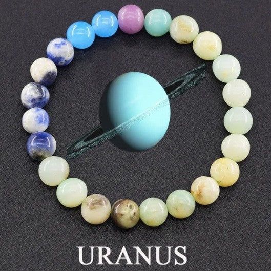 Bracelet planète bijoux à la mode, huit planètes, pierre naturelle