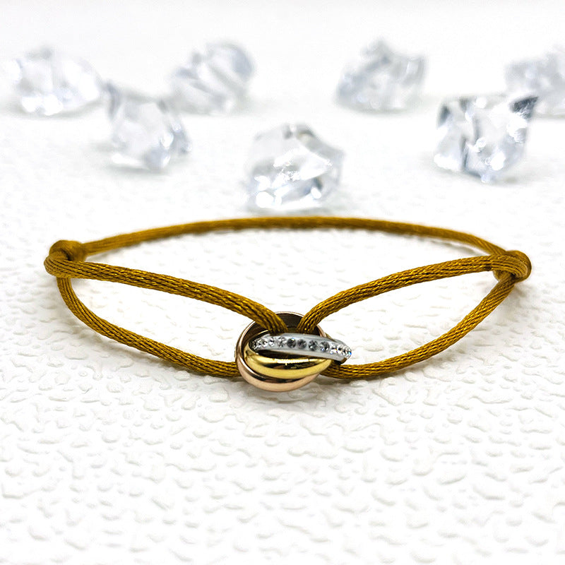 Bracelet tissé de style Ins simple à la mode