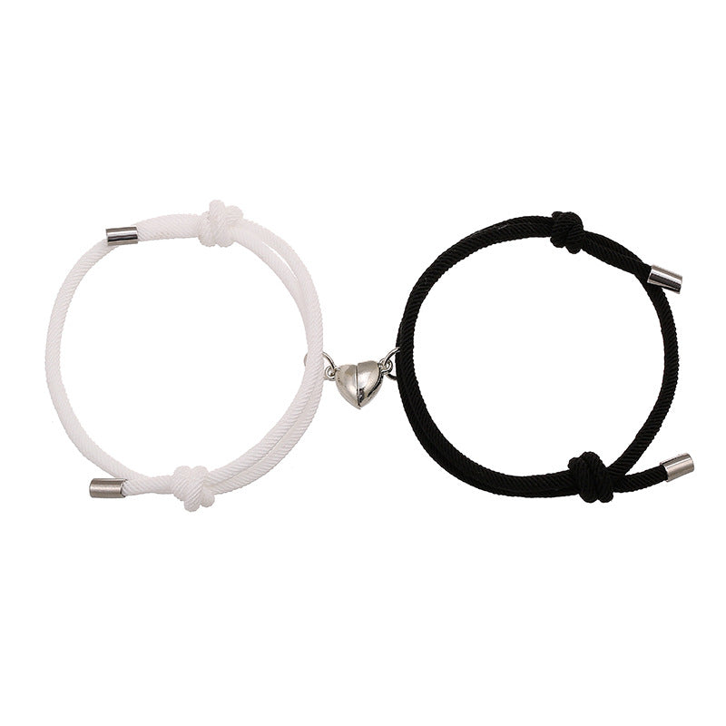 Bracelet de couple d'aspiration d'aimant d'amour en alliage