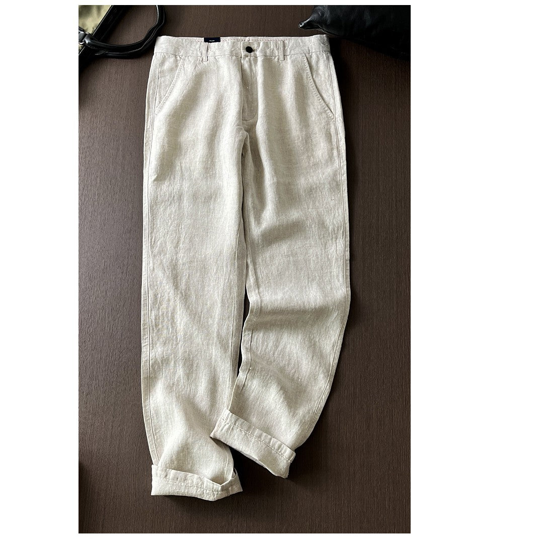 Men's Linen Straight Casual Pants
