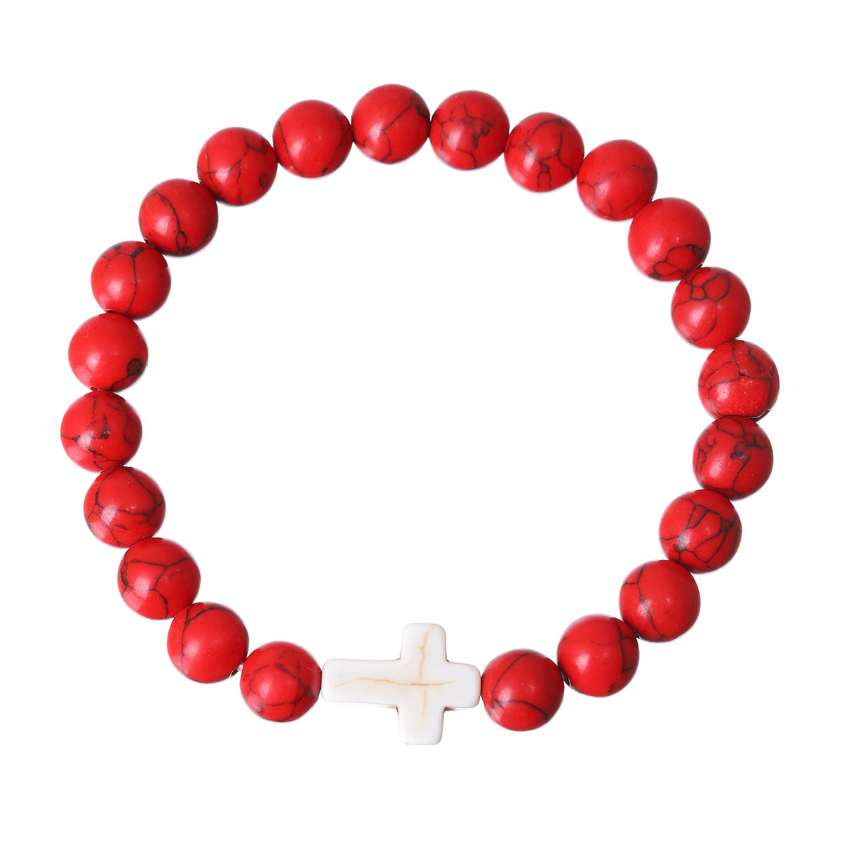 Bracelet perlé en croix de couleurs mélangées en pin impérial