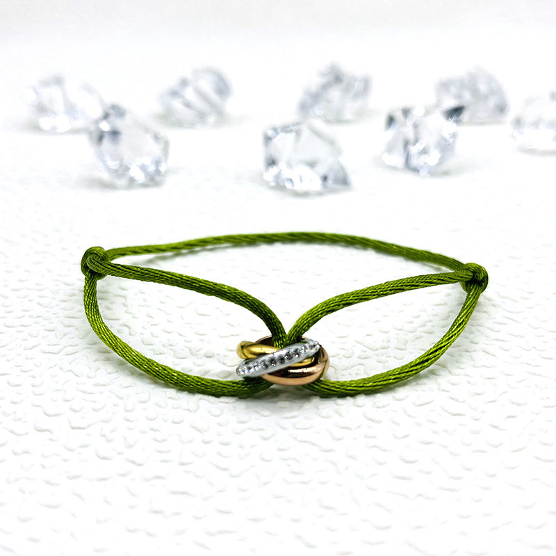 Bracelet tissé de style Ins simple à la mode