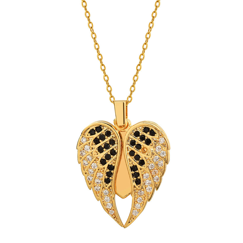 Collier de clavicule ouvert et fermé en Zircon pour femmes