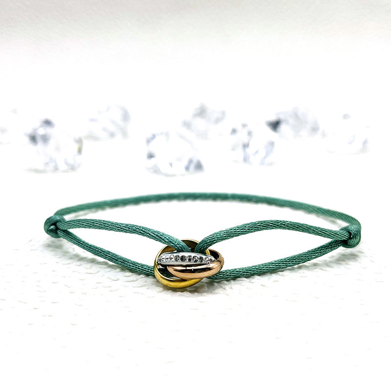Bracelet tissé de style Ins simple à la mode