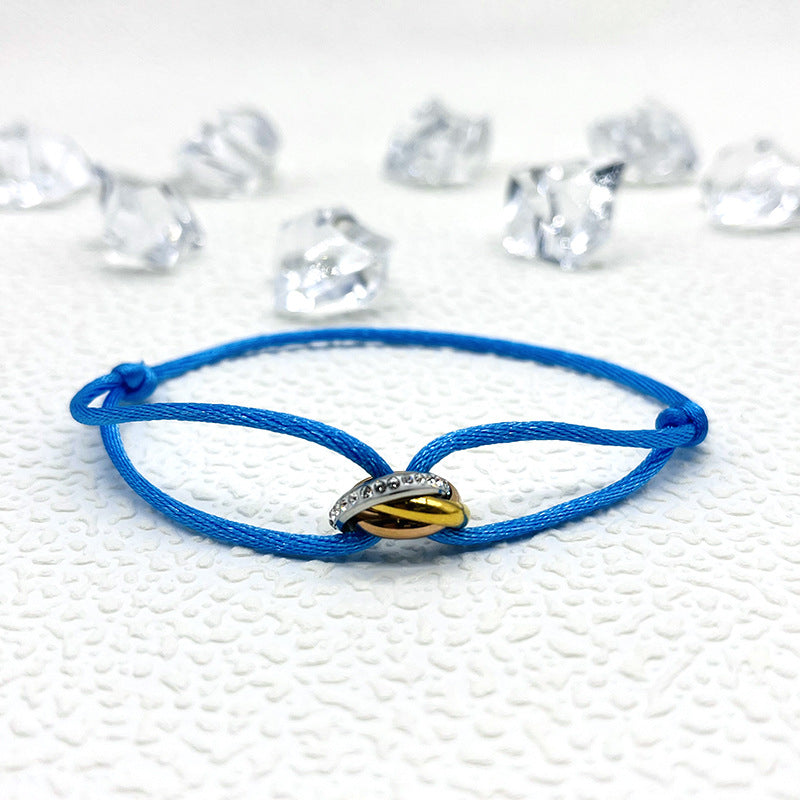 Bracelet tissé de style Ins simple à la mode