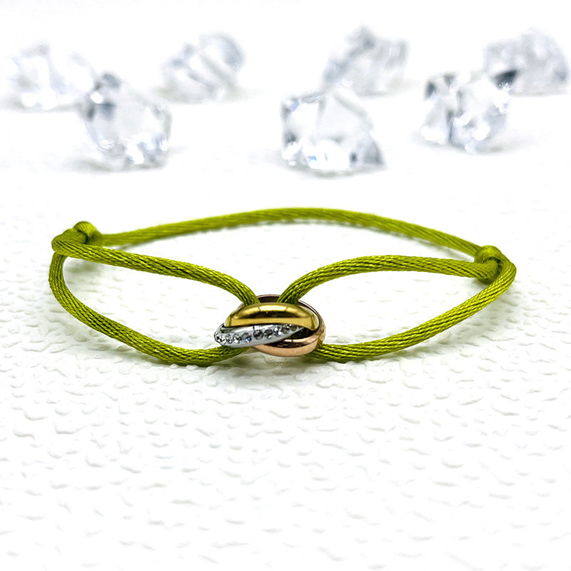 Bracelet tissé de style Ins simple à la mode