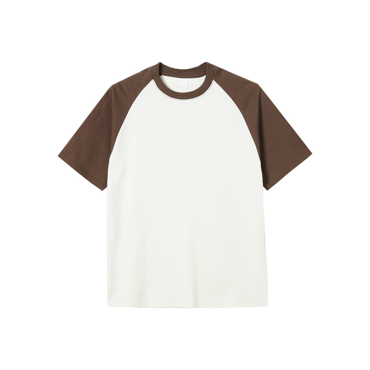 270g Cotton Contrast Color Short-sleeved Raglan Loose T-shirt
