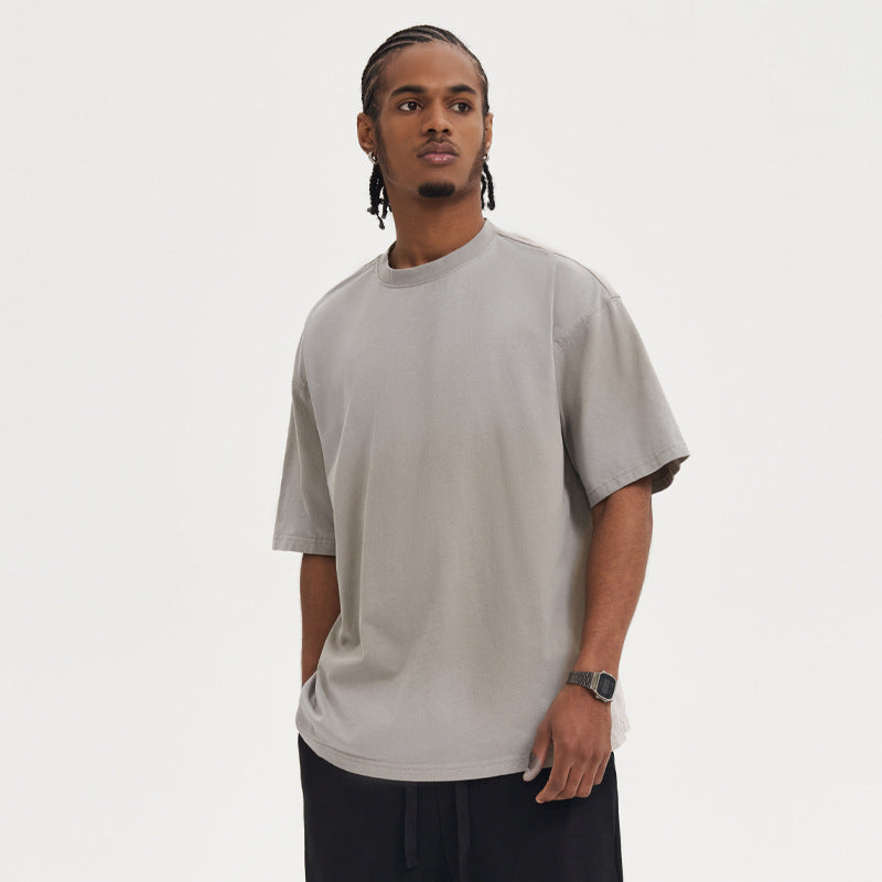 260g Pure Cotton Washed Old Tie-dyed Short-sleeved T-shirt