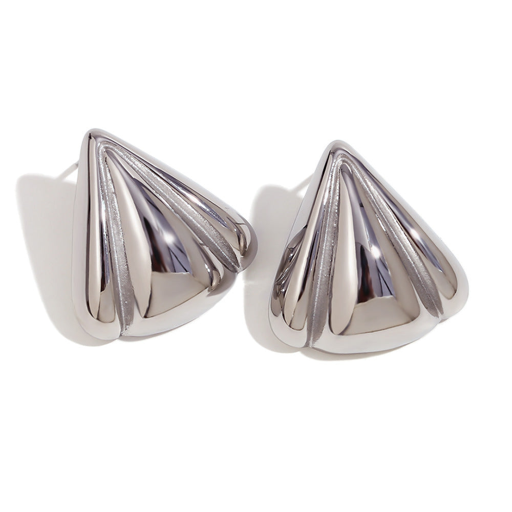 Boucles d'oreilles de tempérament de niche à motif géométrique pour femmes