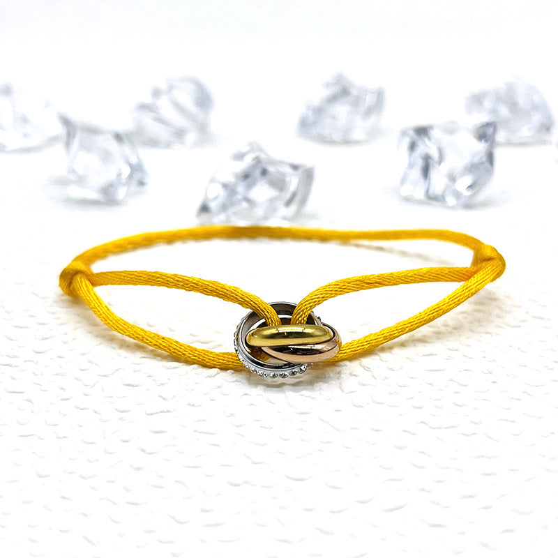 Bracelet tissé de style Ins simple à la mode