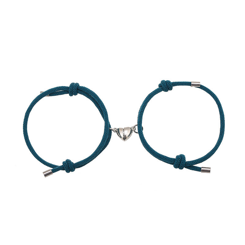 Bracelet de couple d'aspiration d'aimant d'amour en alliage