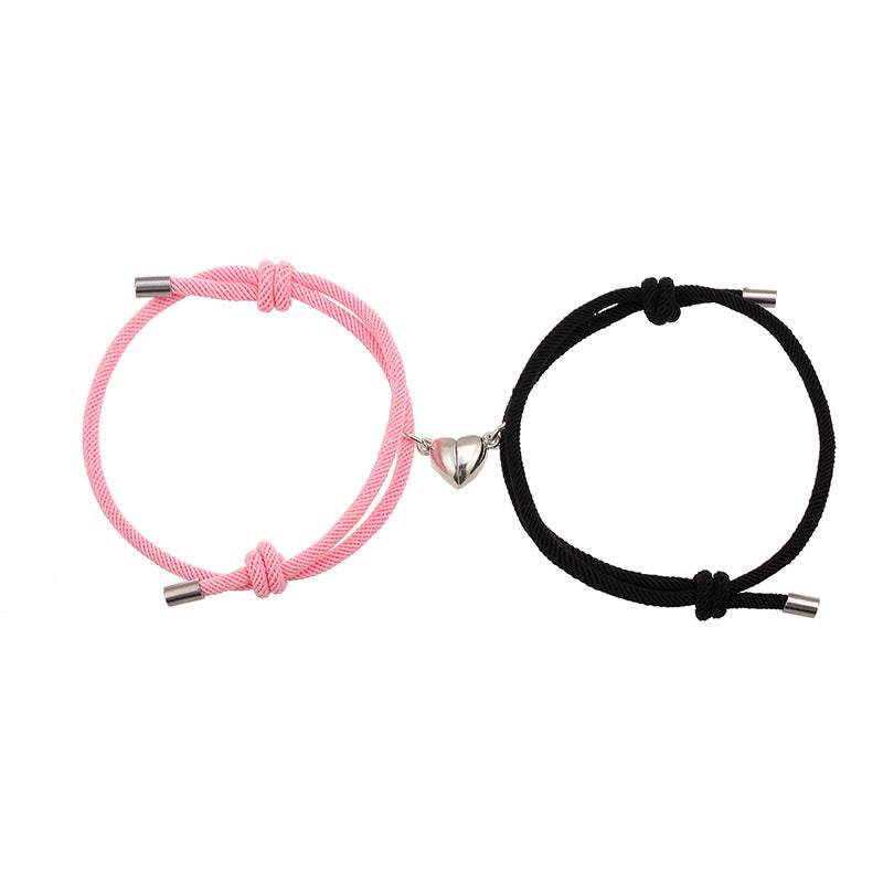 Bracelet de couple d'aspiration d'aimant d'amour en alliage