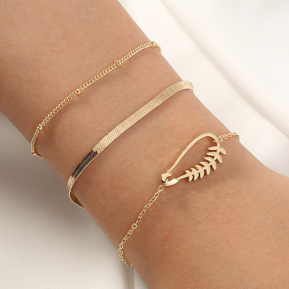 Special-interest Design Pentagram Tassel Bracelet 3-piece Set