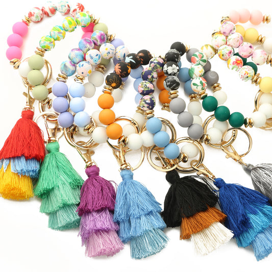 Bohemian Style Tassel Pattern Silica Gel Bracelet