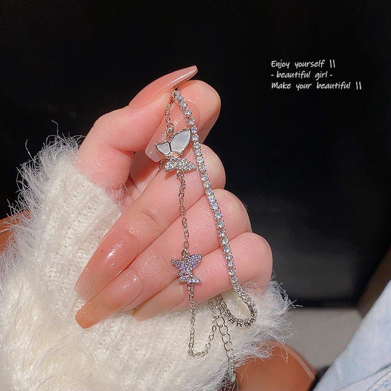 Bracelet papillon en super zircon pour femme