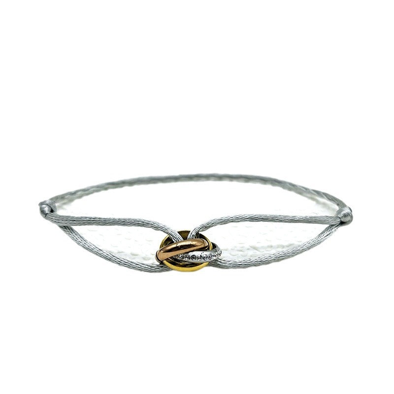 Bracelet tissé de style Ins simple à la mode
