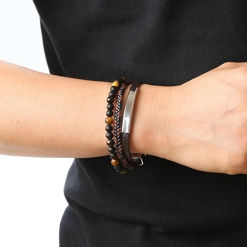 Men's Stainless Steel Bracelet Magnetic Buckle