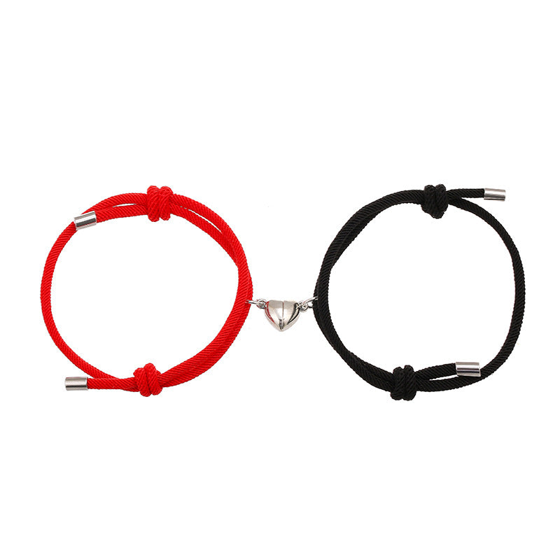 Bracelet de couple d'aspiration d'aimant d'amour en alliage
