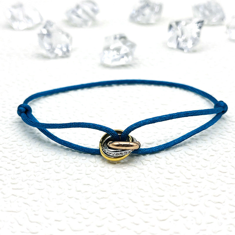 Bracelet tissé de style Ins simple à la mode