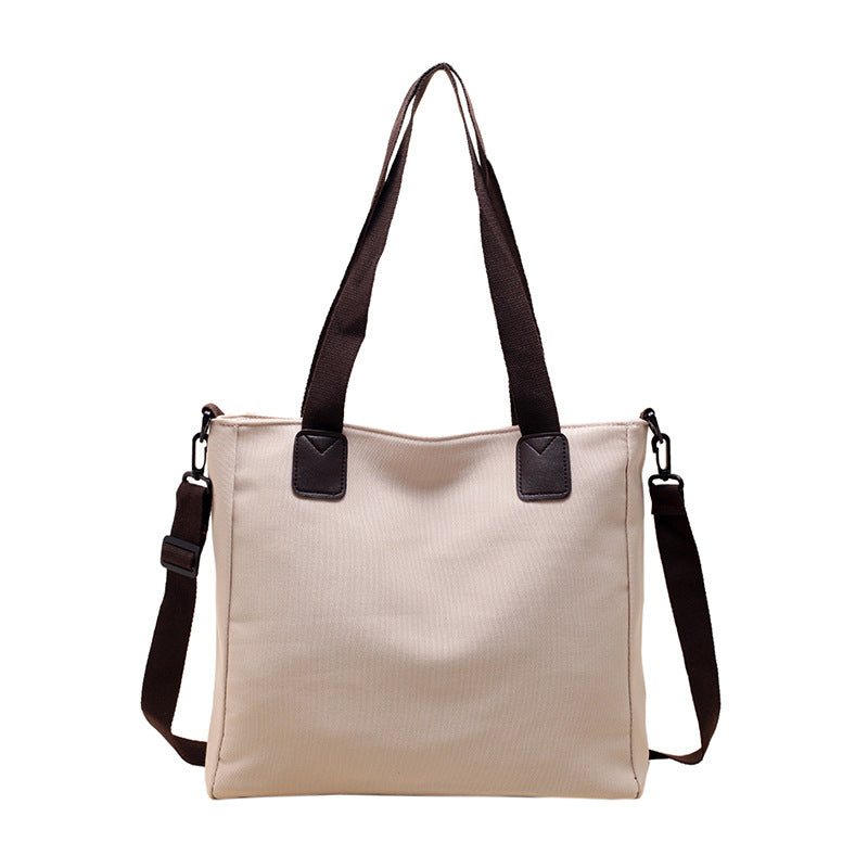 Sac à main en toile à bandoulière grande capacité