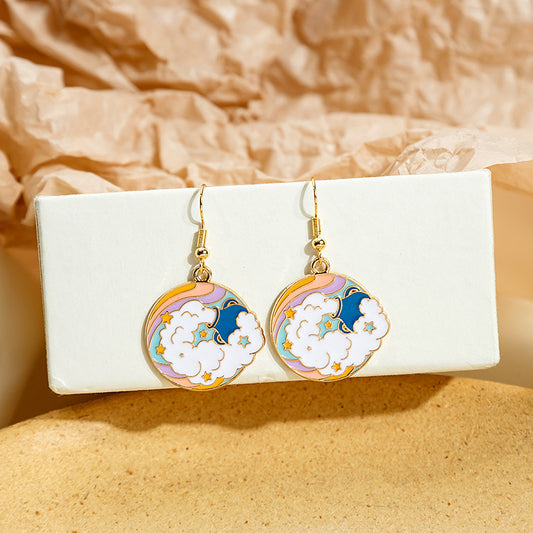 Cartoon Minimalist Cute Girl Ear Hook Sweet Earrings Special-interest Design