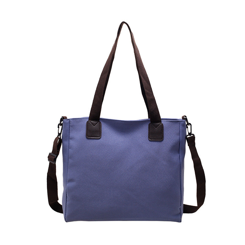 Sac à main en toile à bandoulière grande capacité