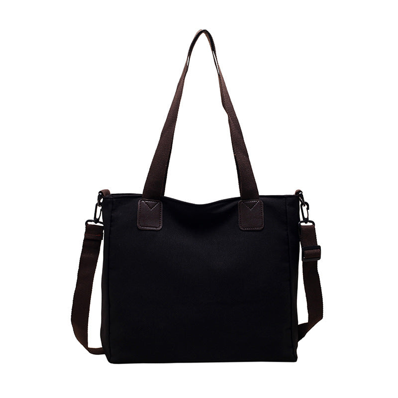 Sac à main en toile à bandoulière grande capacité