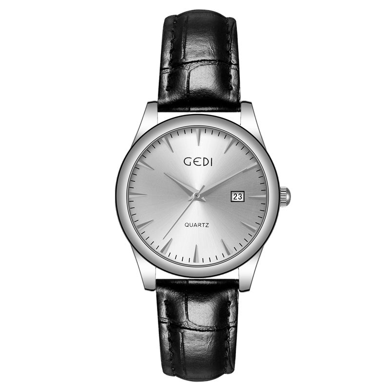 Reloj de cuarzo con calendario simple para parejas