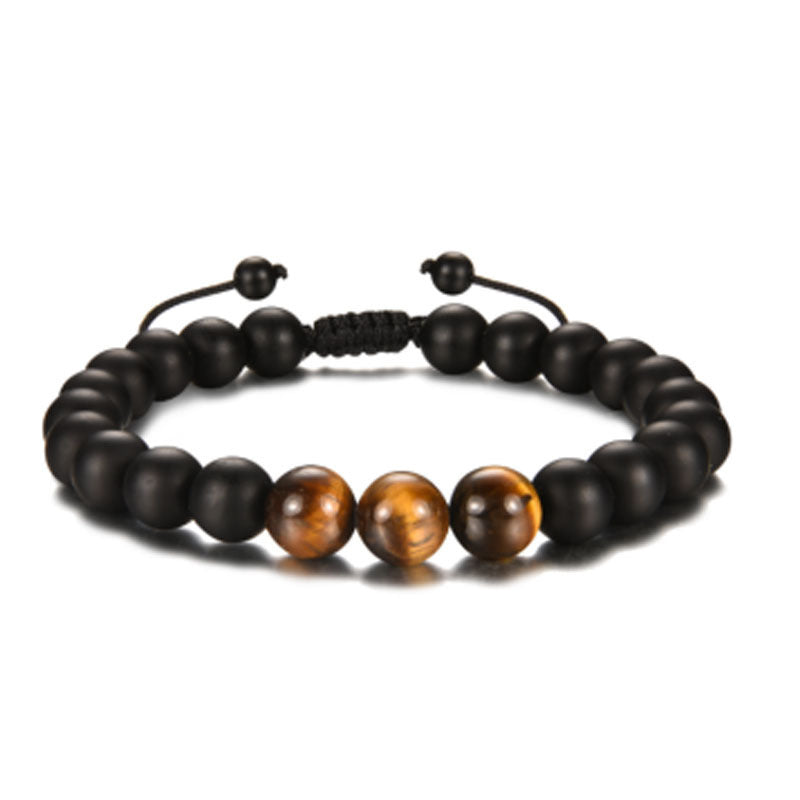 Bracelet tissé de perles de football pour hommes