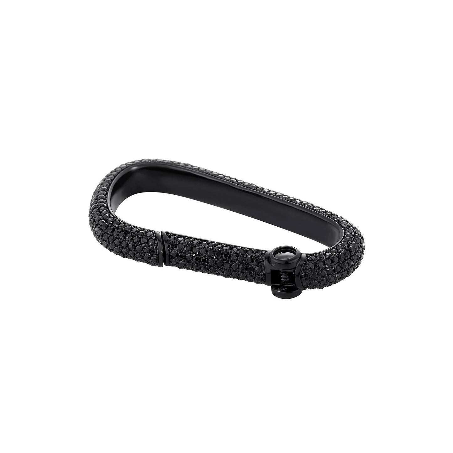 Porte-clés noir cool pour hommes, plein de zirconium