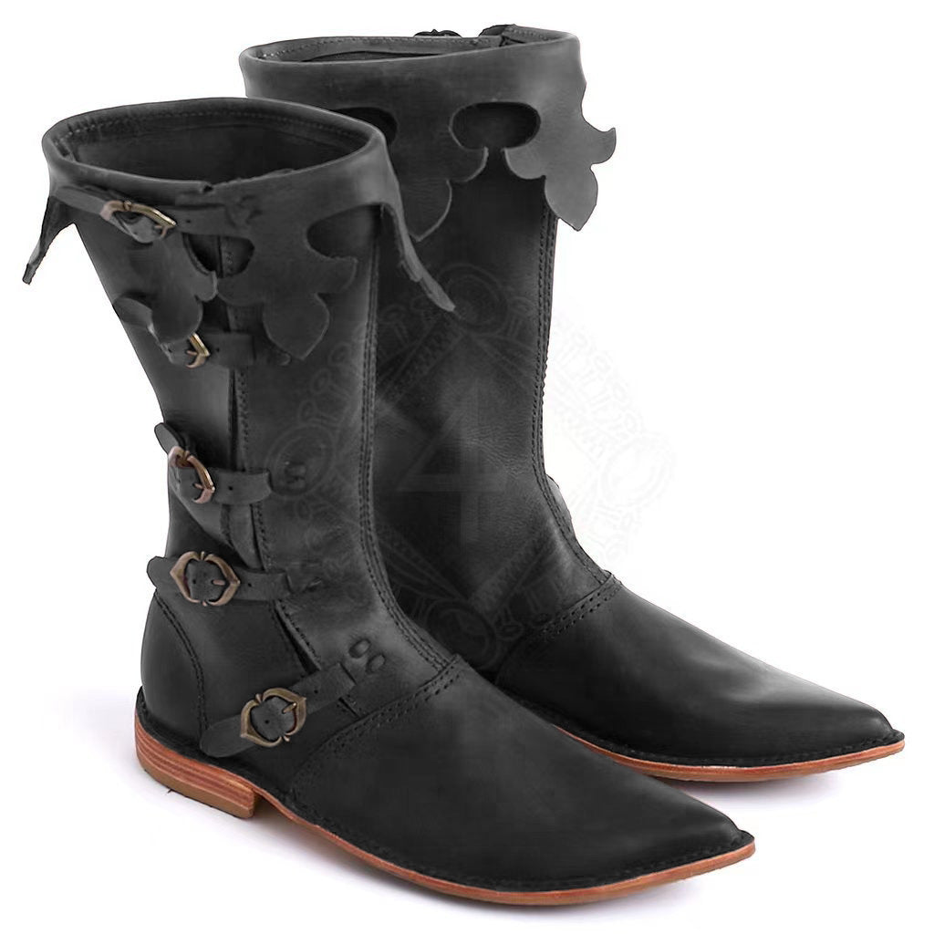 Botas de tacón cuadrado retro renacentista para hombre