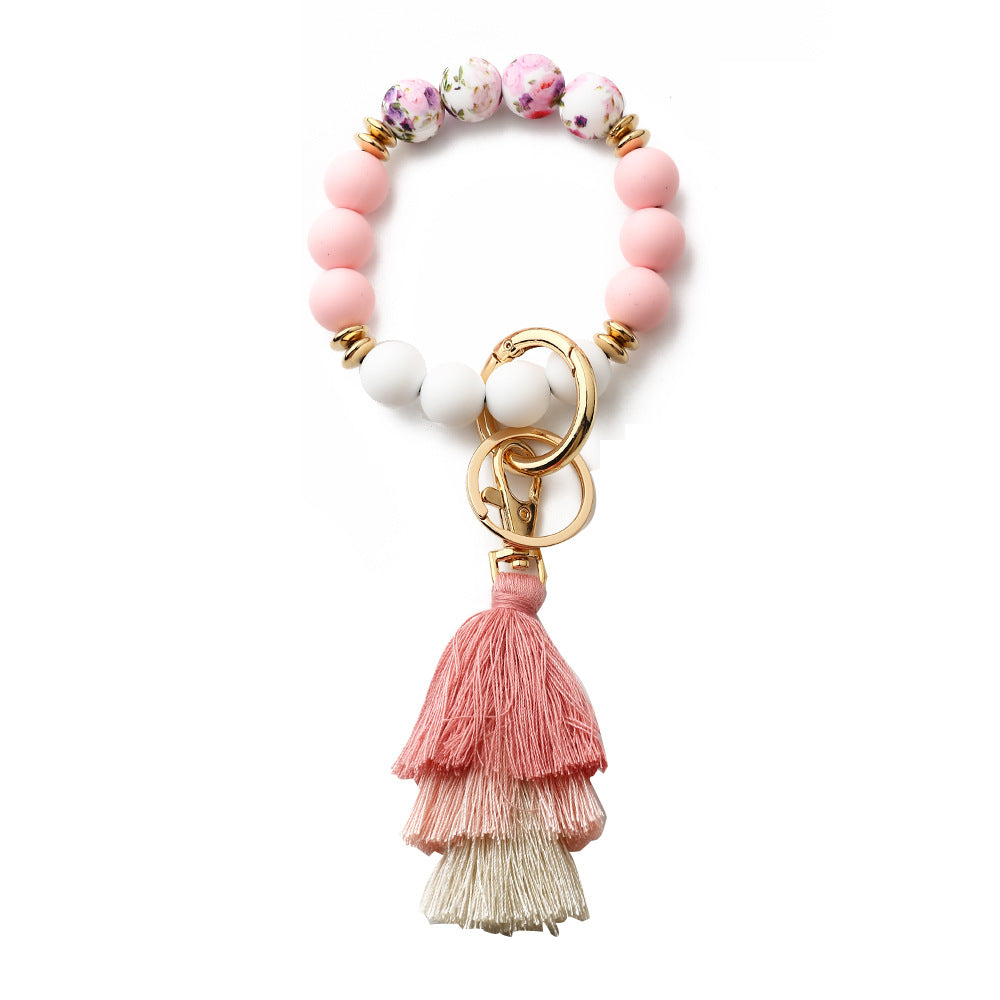 Bohemian Style Tassel Pattern Silica Gel Bracelet