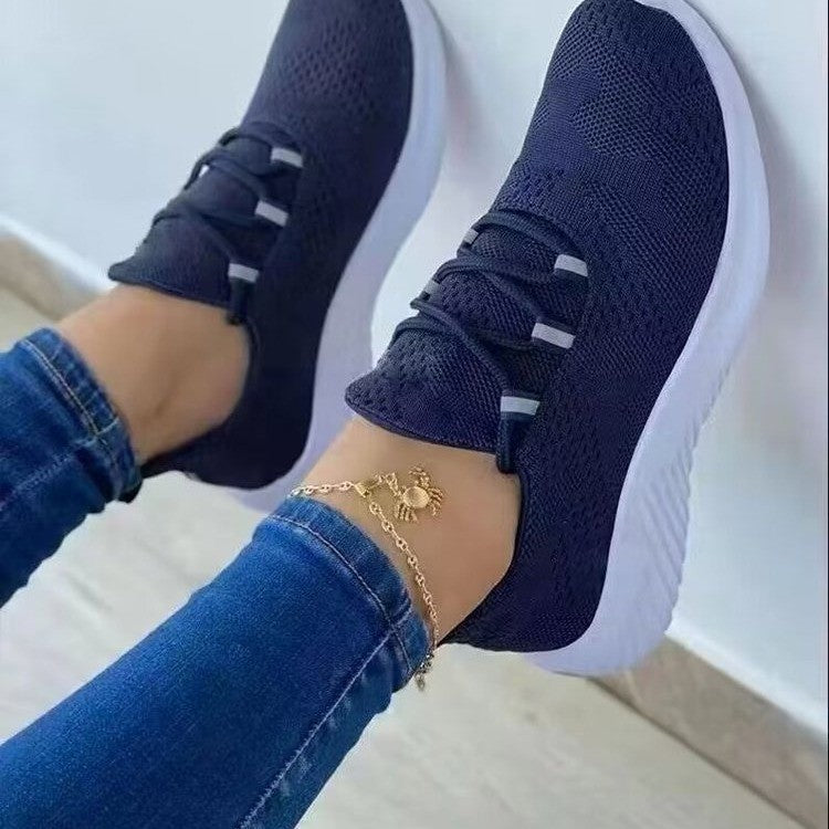 Zapatilla de deporte para mujer, transpirable, portátil, combina con todo, informal